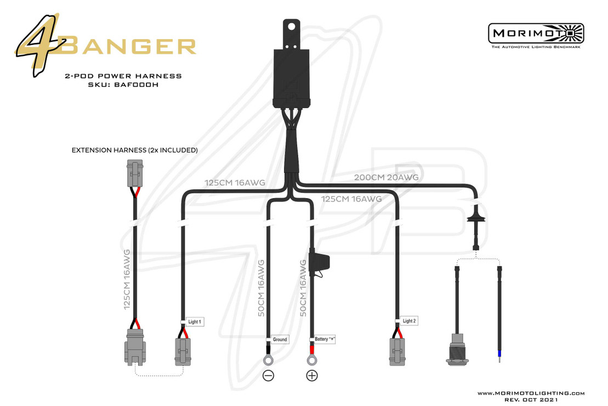 Morimoto  2-Pod Power Harness