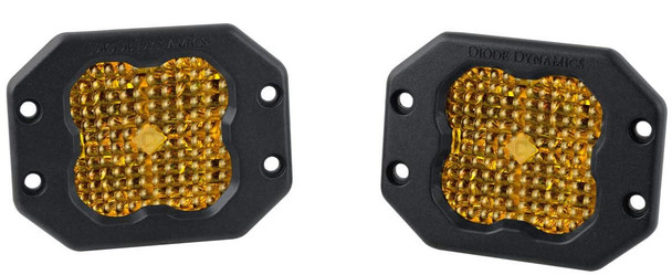 Diode Dynamics Stage Series 3" Pro Yellow Flood Flush (Pair)