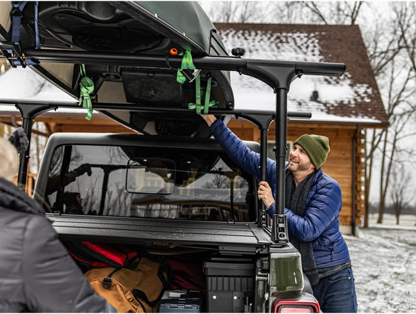 RealTruck BAKFlip MX4 TS Hard Folding Tonneau Cover w/T-Slot Rails (449701TS)