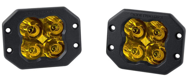 Diode Dynamics Stage Series 3" Pro Yellow Spot Flush (Pair)