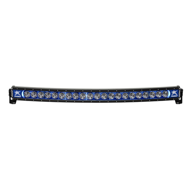 Rigid Industries 40" LED Light Bar Single Row Curved Blue Backlight Radiance Plus