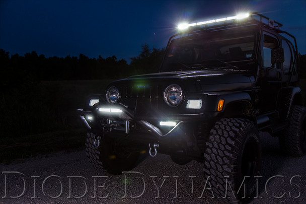 Diode Dynamics 12" LED Light Bar White SAE Fog/Wide (Pair)