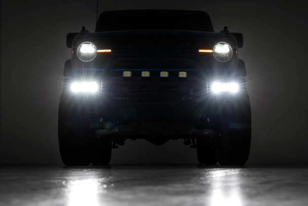 Rough Country LED Triple Fog Light Kit for 2021+ Ford Bronco (HD Modular Bumper) Rough Country LED Triple Fog Light Kit for 2021+ Ford Bronco (HD Modular Bumper)