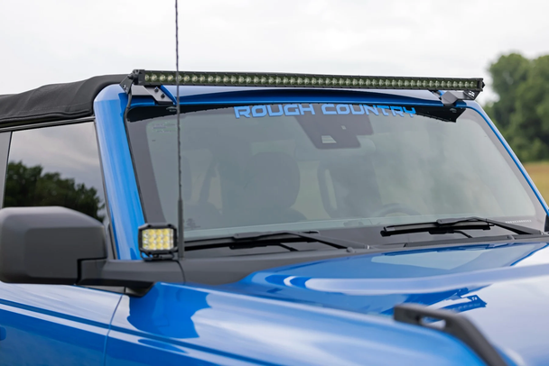Rough Country 50" Windshield Light Bar Kit for 2021+ Ford Bronco Rough Country 50" Windshield Light Bar Kit for 2021+ Ford Bronco