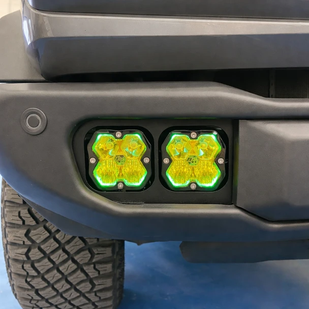 Baja Designs Dual Fog Light Kit w/KR Off-Road Brackets for 2021+ Ford Bronco (Capable Bumper)