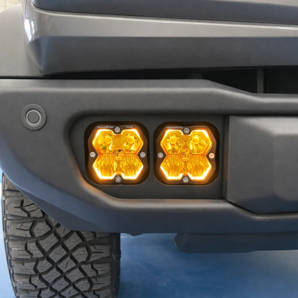 Baja Designs Dual Fog Light Kit w/KR Off-Road Brackets for 2021+ Ford Bronco (Capable Bumper)