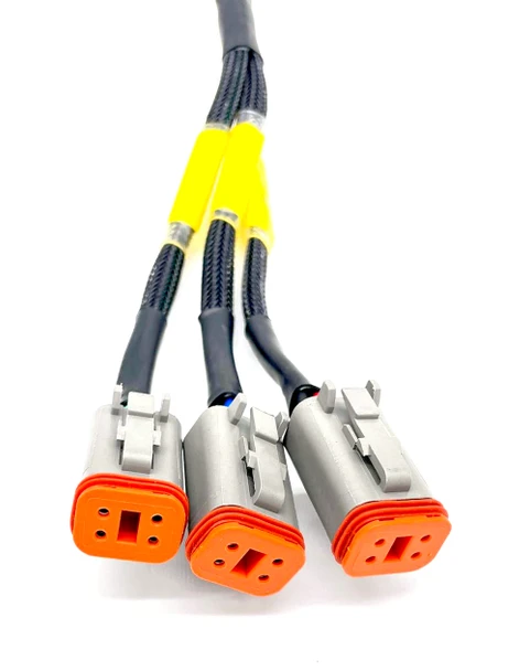 CrystaLux Triple Fog Light Wiring Harness, 6x DT 4-Pin Connectors (Baja Designs)