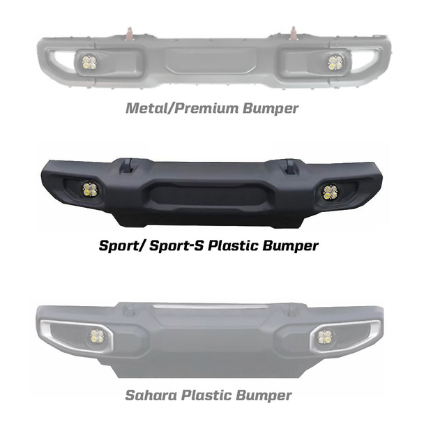 Baja Designs Squadron-R SAE Fog Kit for 2020-2026 Jeep Gladiator & 2018-2026 Jeep Wrangler JL (w/OE Sport Bumper) Baja Designs Squadron-R SAE Fog Kit for 2020-2026 Jeep Gladiator & 2018-2026 Jeep Wrangler JL (w/OE Sport Bumper)