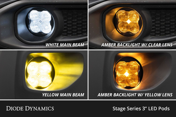 Diode Dynamics Stage Series 3" Fog Light Kit for 2002-2008 RAM 1500/2500/3500 Diode Dynamics Stage Series 3" Fog Light Kit for 2002-2008 RAM 1500/2500/3500