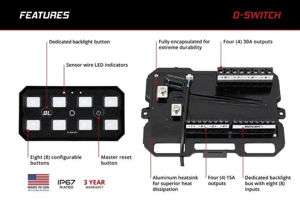 Diode Dynamics D-Switch Kit for 2024-2026 Toyota Tacoma Diode Dynamics D-Switch Kit for 2024-2026 Toyota Tacoma