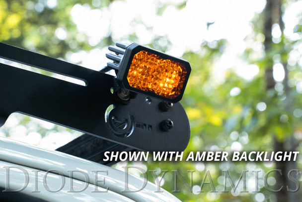 Diode Dynamics Stage Series 2" LED Pod Sport Yellow Fog Standard Amber Backlight