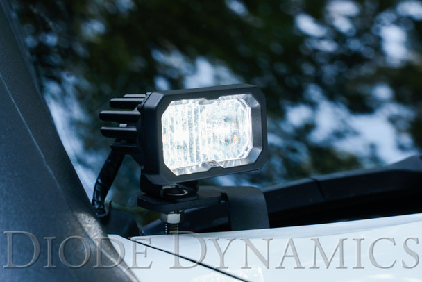 Diode Dynamics Stage Series 2" LED Pod Sport White Spot Standard White Backlight (Single)