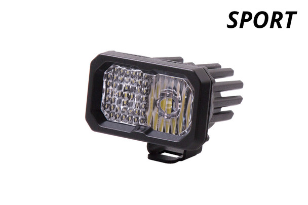 Diode Dynamics Stage Series 2" LED Pod Sport White Spot Standard Blue Backlight (Single)