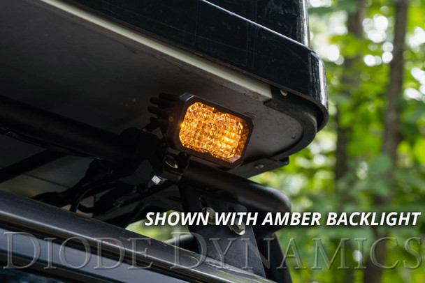 Diode Dynamics Stage Series 2" LED Pod Pro White Fog Standard Amber Backlight