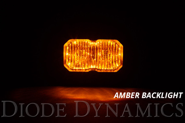 Diode Dynamics Stage Series 2" LED Pod Pro Yellow Combo Standard Amber Backlight (Single)