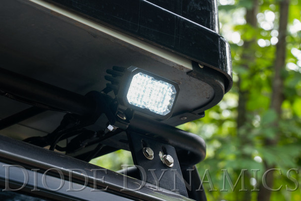 Diode Dynamics Stage Series 2" LED Pod Pro White Flood Standard Amber Backlight