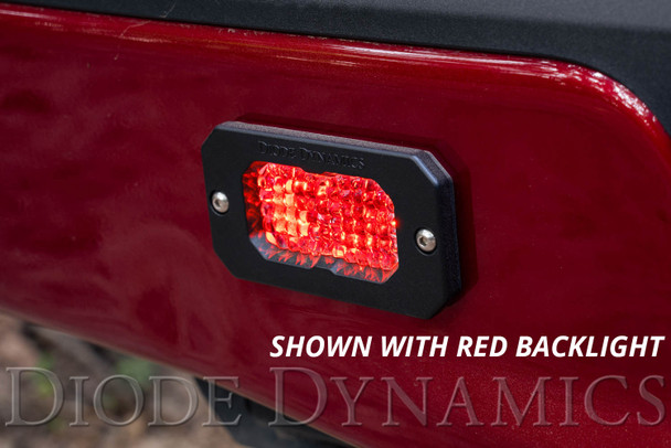 Diode Dynamics Stage Series 2" LED Pod Sport White Fog Flush White Backlight