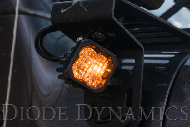 Diode Dynamics Stage Series 1" LED Pod Sport White Wide Standard Red Backlight