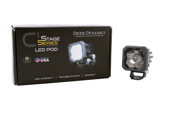 Diode Dynamics Stage Series 1" LED Pod Sport White Spot Standard Blue Backlight (Single)