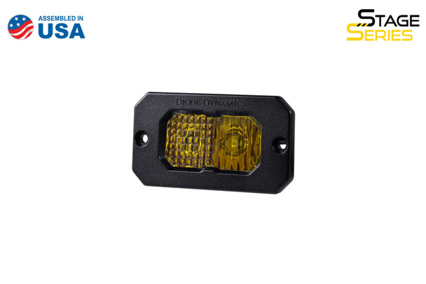 Diode Dynamics Stage Series 2" LED Pod Pro Yellow Combo Flush Amber Back Light (Single)