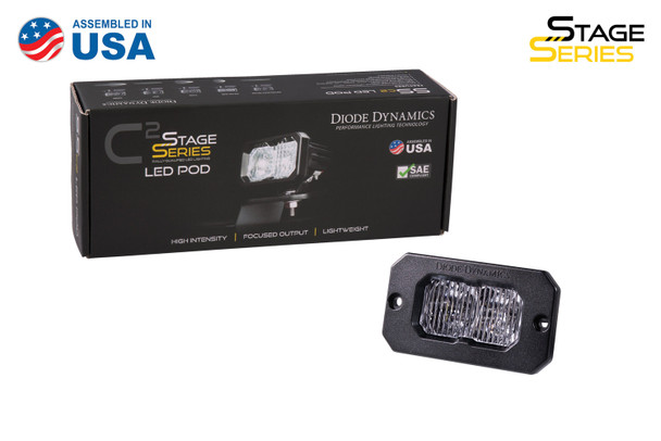 Diode Dynamics Stage Series 2" LED Pod Sport White Combo Flush Blue Back Light (Single)