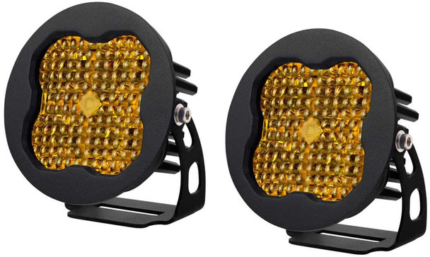 Diode Dynamics Stage Series 3" Pro Yellow Flood Round (Pair)