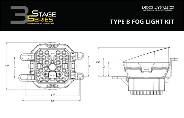 Diode Dynamics Stage Series 3" Fog Light Kit for 2010-2021 Toyota 4Runner