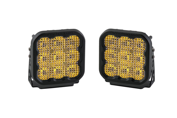 Diode Dynamics Stage Series 5" Sport Yellow Flood Standard (Pair)