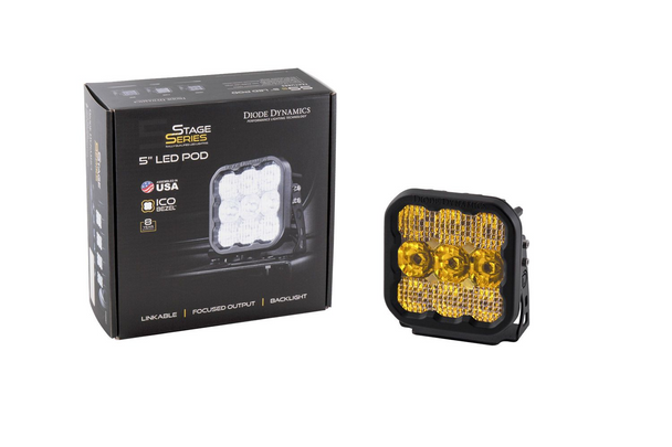 Diode Dynamics Stage Series 5" Sport Yellow Spot Standard