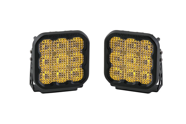 Diode Dynamics Stage Series 5" Pro Yellow Flood Standard (Pair)