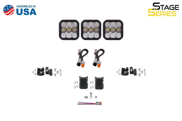 Diode Dynamics SS5 Sport Universal CrossLink 3-Pod Lightbar White Driving