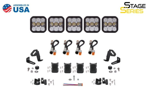 Diode Dynamics SS5 Sport Universal CrossLink 5-Pod Lightbar White Combo