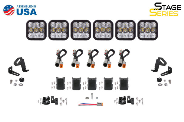 Diode Dynamics SS5 Sport Universal CrossLink 6-Pod Lightbar White Driving