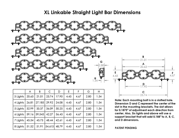 Baja Designs XL Linkable LED Light Bar (5 Lights)