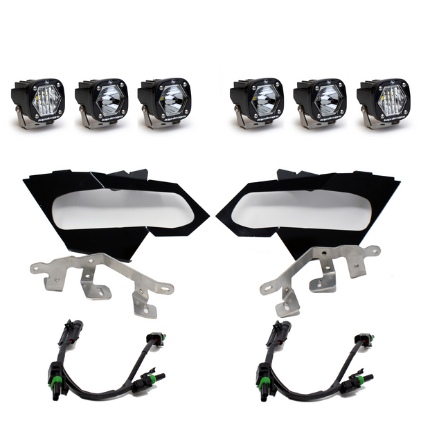 Baja Designs Can-Am, Maverick X3, Headlight Kit (4x S1 LED & 2x S1 Laser)