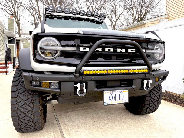 30" Light Bar Bumper Kit for 2021+ Ford Bronco (Modular Bumper) w/KR Off-Road Brackets