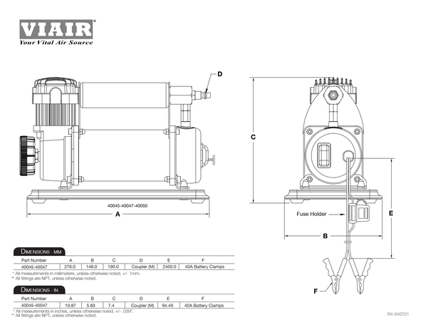 VIAIR 400P-Automatic Portable Compressor (12V) VIAIR 400P-Automatic Portable Compressor (12V)