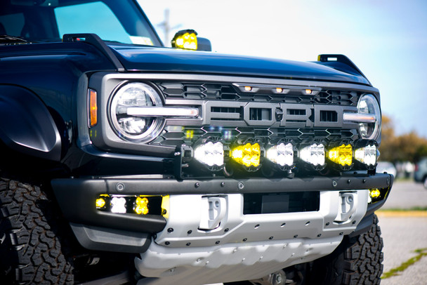 LP4 Linkable Bumper Kit w/6x Baja Designs LP4 Pro for 2021+ Ford Bronco (HD Modular Bumper)