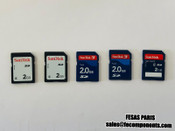 SanDisk Carte SD 2Go (Lot de 5Pcs)