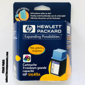 HP 49 - 3Couleurs - Originale - Cartouche d'Encre 22.8ml (51649AE ABF)