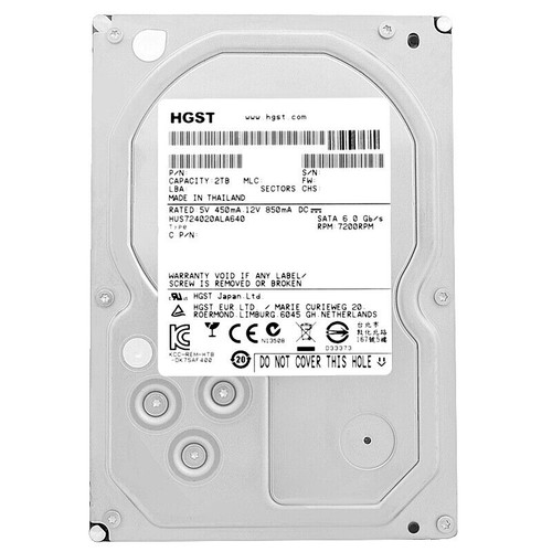 Disque Dur HGST 2Tb HUS724020ALA640 64Mb Cachette 7200Rpm SATA III 3,5"