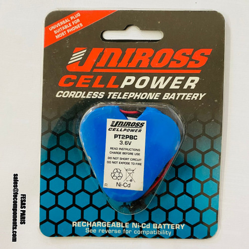 Uniross PT2PBC Cordless Telephone Battery 3.6V