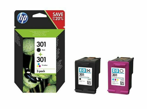 HP 301 Pack de 2 Cartouches - Noir et Tricolore