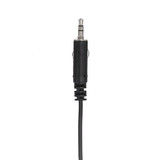 1-Wire Earpiece with Clear Acoustic Tube – Black, 3.5mm Threaded