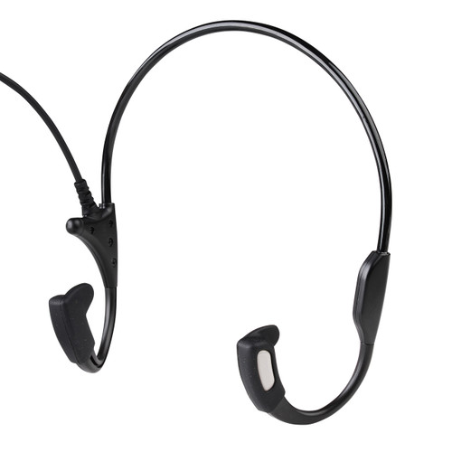 Ultra-Lightweight Bone-Conduction Temple Transducer Headset with Microphone and PTT