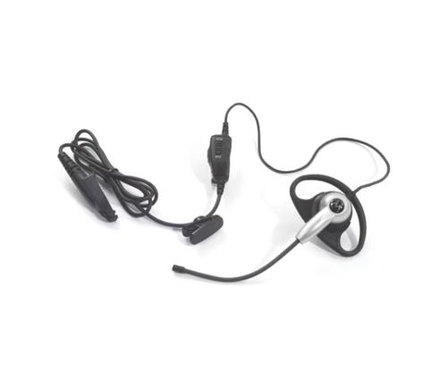 Ultra-Light D-Style Earset with Boom Microphone and In-Line PTT