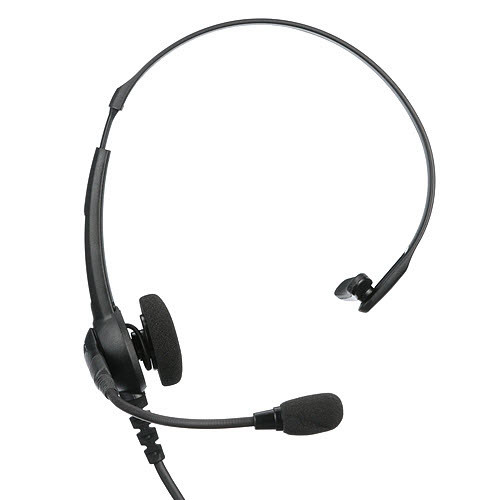 Lightweight Single-Ear Headset with Boom Microphone, PTT and VOX