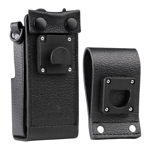 Leather Carry Case with 3-Inch Swivel Belt Loop & D-Rings
