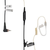 Enhanced 1-Wire Clear-Tube Earpiece with Microphone and PTT – Angled 2.5 mm