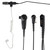 IMPRES 3-Wire Black Surveillance Kit with Quick-Disconnect Acoustic Tube